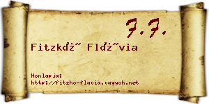 Fitzkó Flávia névjegykártya