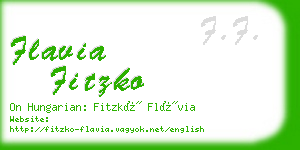 flavia fitzko business card